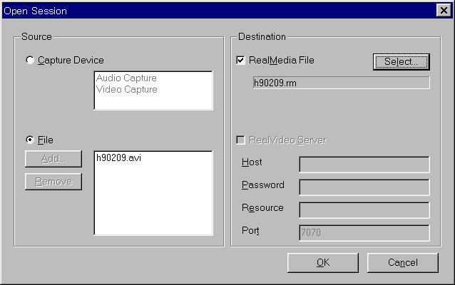 RealVideo Encoder Screen2