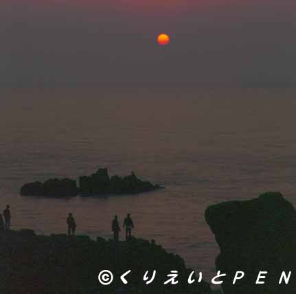 東尋坊の夕陽